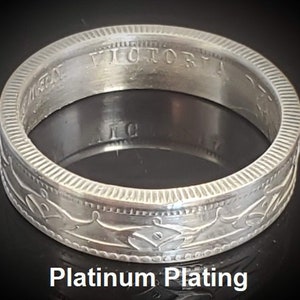1874 Silver Newfoundland Queen Victoria 50 Cent Half dollar Coin Ring (Very Rare - Only 80k minted) / Canada / Canadian 142 YEARS OLD!