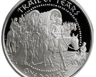 RARE 2010 SHAWNEE TRIBE "Trail Of Tears" 1oz Silver Proof Coin w/ Certificate & Authentication Numbers (Only 20,000 Rounds were ever minted)