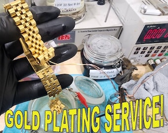 VERMEIL GOLD PLATING Services (All Precious Metals Available ie. Silver, Rhodium, Platinum, Rose Gold, 14k, 18k, 24k Gold, Black Ruthenium)