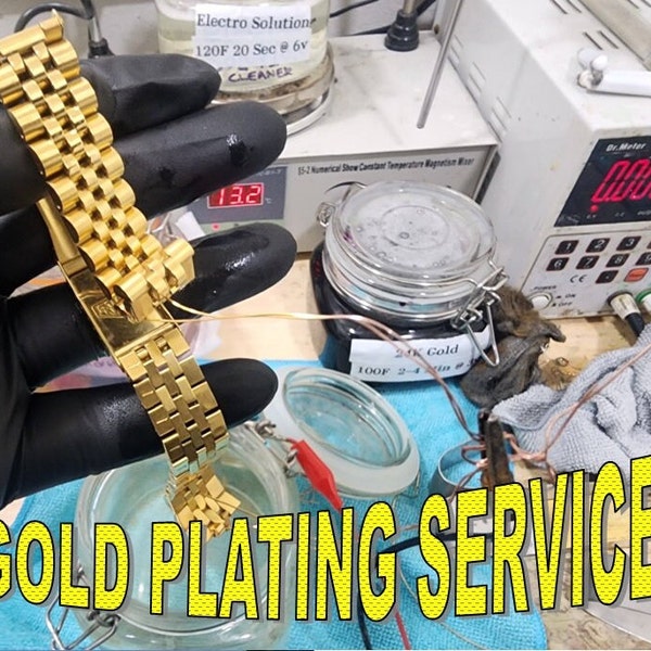 VERMEIL GOLD PLATING Services (All Precious Metals Available ie. Silver, Rhodium, Platinum, Rose Gold, 14k, 18k, 24k Gold, Black Ruthenium)