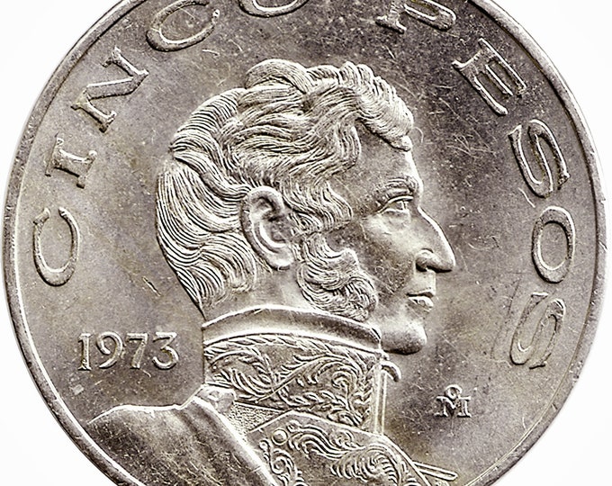 1971-78 Cinco Pesos Coin Ring (I'll hand make this beautiful coin into a ring with the obverse or reverse side of your choice facing out)