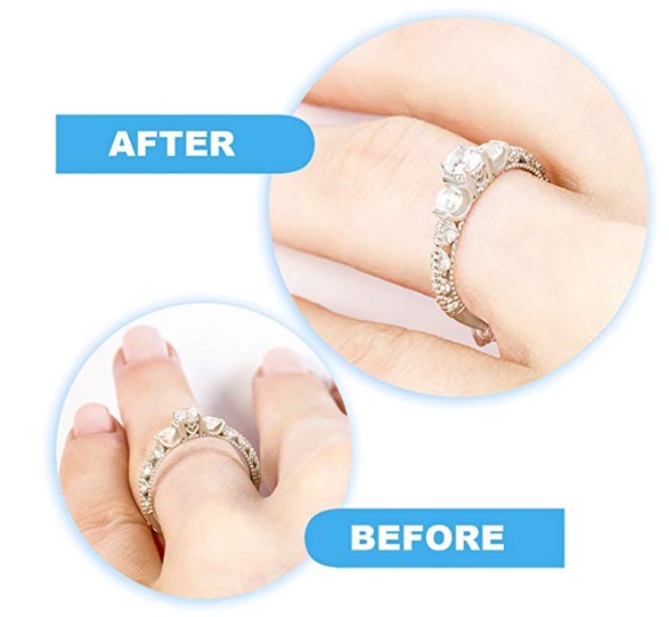 3pcs/Set Ring Size Adjuster For Women Loose Rings, Transparent