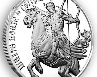 ウォー オブ ザ ローゼズ i8my1cf RARE COIN, 1oz .9999 Solid Silver Coin, White Horse of