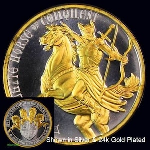 RARE COIN, 1oz .9999 Solid Silver Coin, White Horse Of Conquest from The Four Horseman Of The Apocalypse Series (Precious Metal Options).