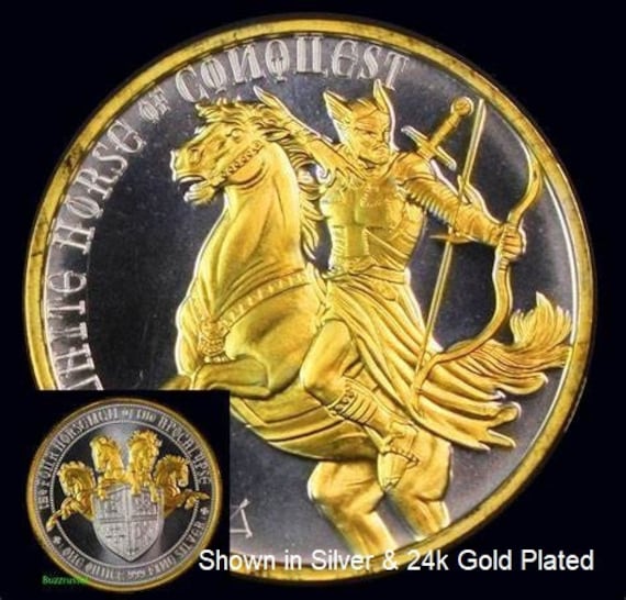 RARE COIN, 1oz .9999 Solid Silver Coin, White Horse of