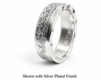 Silver Jubilee Coin Ring - 1977 Australian 50 Cent, Scalloped Design