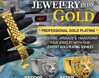 VERMEIL GOLD PLATING Services (All Precious Metals Available ie. Silver, Rhodium, Platinum, Rose Gold, 14k, 18k, 24k Gold, Black Ruthenium)