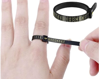 FREE RING SIZER, Reusable & Adjustable Ring Sizer in Full and Half Sizes, 1-17+ (Free International Conversion Chart Included).