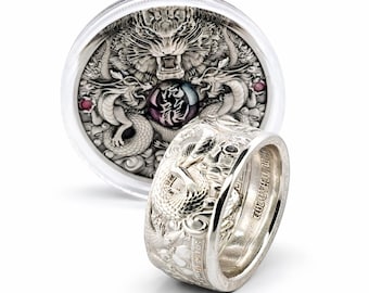 2022 DRAGON AND TIGER 1 Oz Silver Coin 5000 Francs Chad