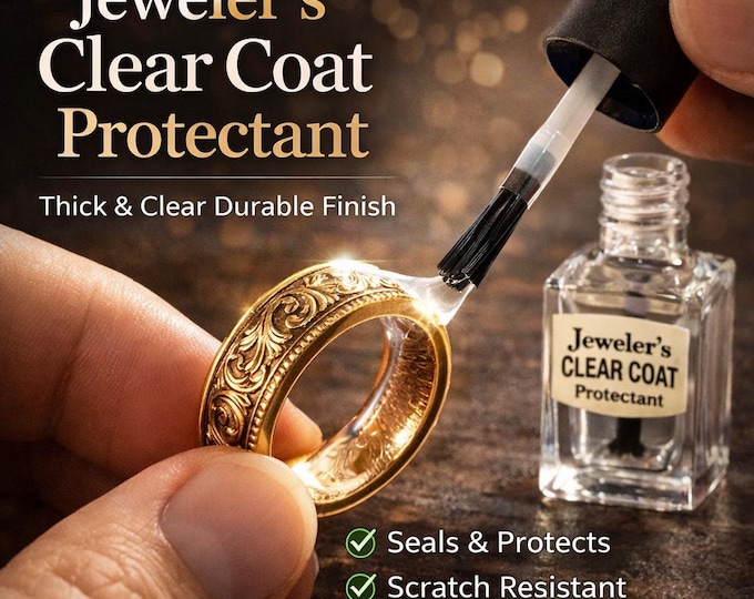 5ml PCR Ultra Transparent Hypoallergenic Jewelry Sealer w Applicator Brush (Skin Allergy & Jewelry Protectant - UV and Waterproof),1025 JCC.