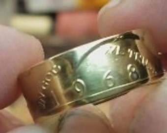 24K Gold Plated 1964-2018 JFK Silver US Half Dollar Coin Ring (Choose your birthday, anniversary, graduation or other year date)