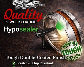 No More Skin Allergies!  Hypoallergenic Transparent Powder Coating w/ 3 YEAR GUARANTEE (Wedding Bands, Coin Rings, Bangles, Bracelets) #1025