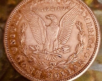 1886  Morgan One Dollar Coin, Morgan Dollar Collector Coin, .999 Copper.