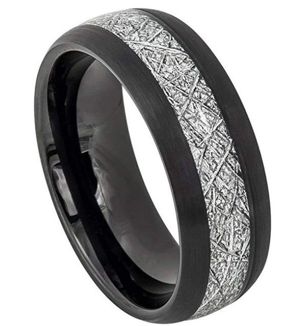 THREE KEYS JEWELRY 6mm 8mm Tungsten Wedding Ring Imitated