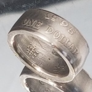 1960 Hong Kong Dollar Münze Ring | Versprechen Ring, Verlobung, Hochzeit, Jahrestag Geschenk, Chinesisch, China Münzring, Orient, asiatischer Schmuck