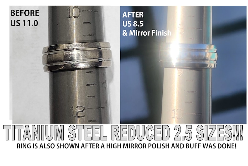 Titanium Ring Resizing Etsy