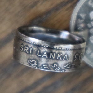 1984-2004 Sri Lanka 2 Rupees Coin Ring | Indian Jewelry, Anniversary Ring, Engagement Ring, Ring for Him, Rings for Her, Wedding (Size 4-15)