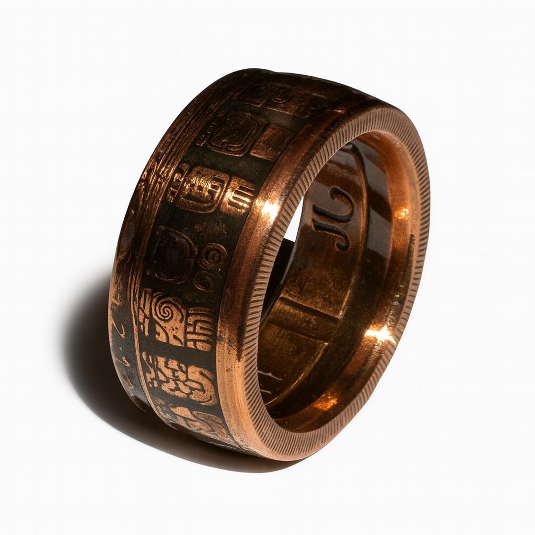 マヤ・アステカ暦コインリング(1トロイオンス .999 銅地金コイン)