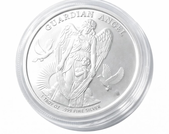 Niue 2017 Guardian Angel One Dollar .999 Silver Coin, Rare Coin.
