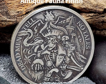 Dead Men Tell No Tales 1oz .999 Silver Round Coin Bullion Medallion (Your choice of Finish)