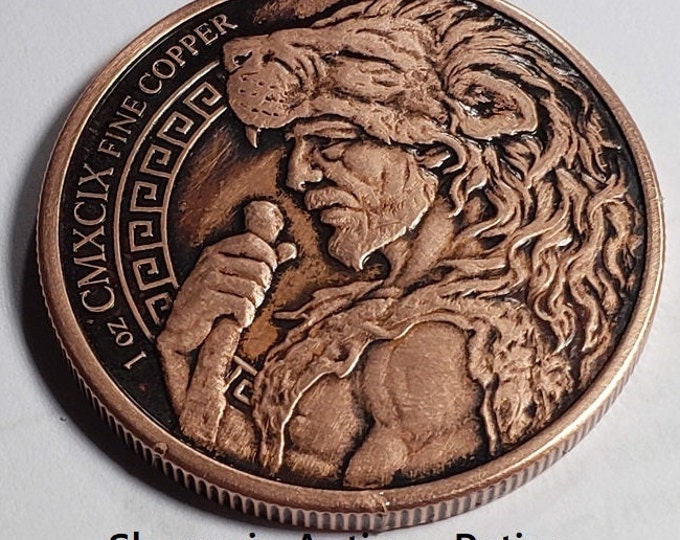 Lernaean Hydra Snakes! 2nd of the 12 Labors of Hercules - 1oz .999 BU copper round