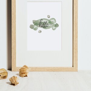 Printable Artwork, Hand Lettering, Watercolor Art Print, Minimalistic Art, Printable Art
