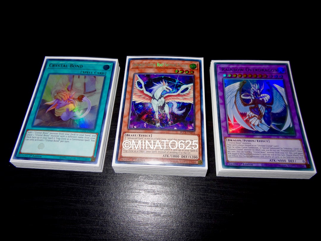 Yugioh Custom Designed Advanced Crystal Beast Deck Etsy UK