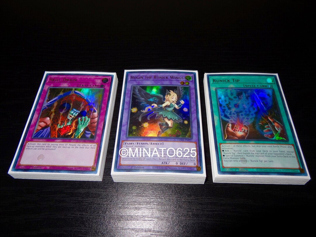 Yugioh Complete Runick Deck Hugin Wings Fountain Tip Gozen Etsy