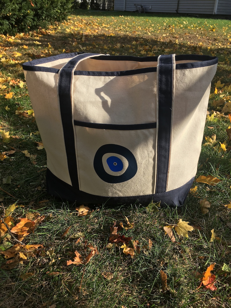 Evil Eye Canvas Tote Bag