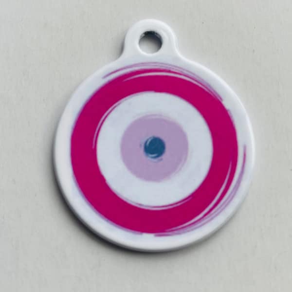 Evil Eye Round Pet Tag