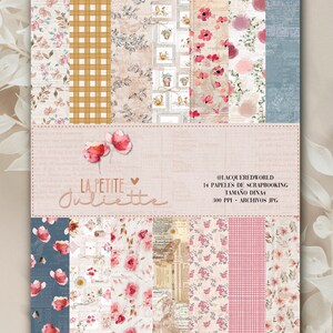La Petite Juliette Collection | Dekorierte Papiere zum Drucken für Scrapbooking, Karten, Projekt Leben, Basteln, Kartenherstellung