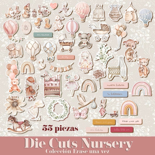 DIE CUTS Nursery - Para scrapbooking, card making, manualidades infantiles y adultos... Diseños infantiles, Montessori, Homeschooling