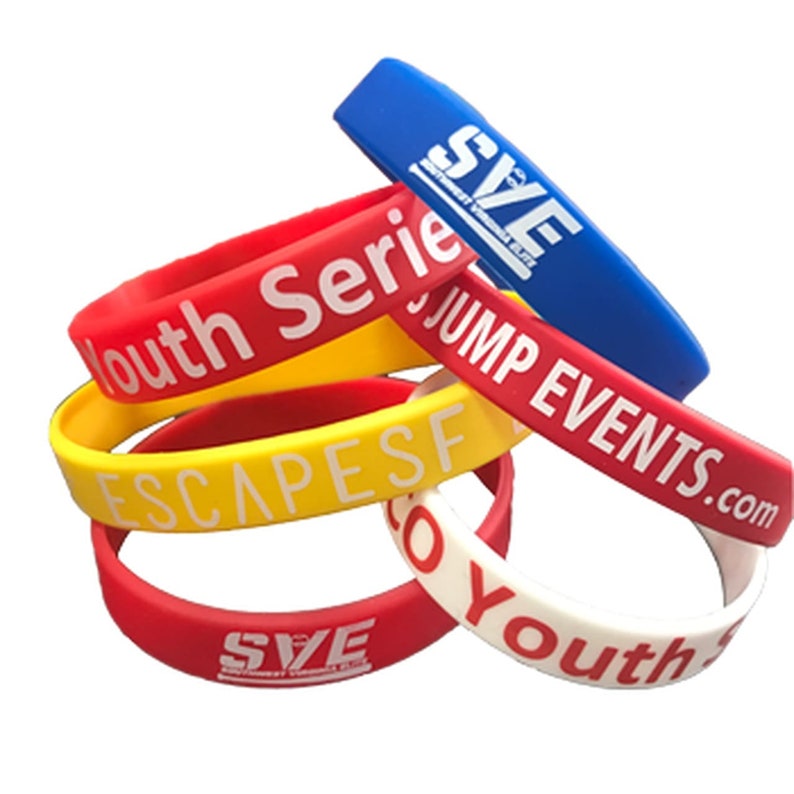 100 Personalized Printed WRISTBANDS W/ Your Custom Logo/text Etsy
