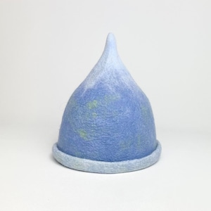 Sauna hats blue & purple handfelted pure wool Light blue