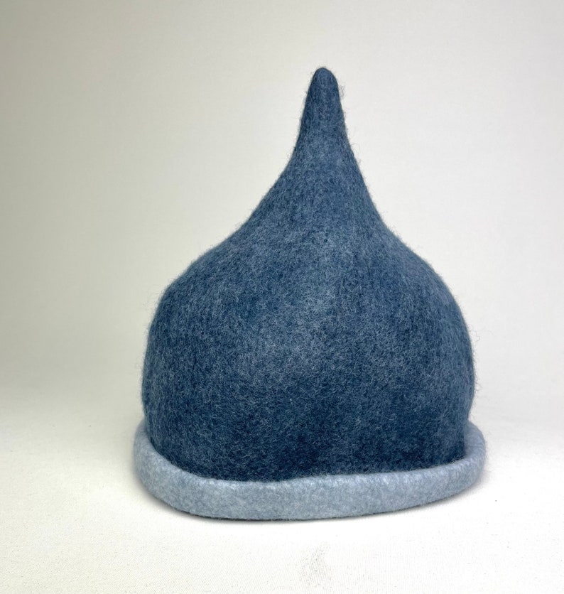 Sauna hats blue & purple handfelted pure wool Dark blue