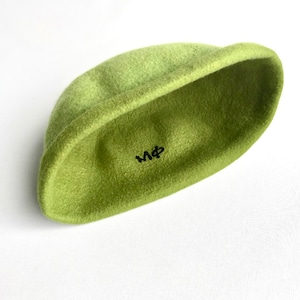 Sauna hats green colors handfelted pure wool image 6