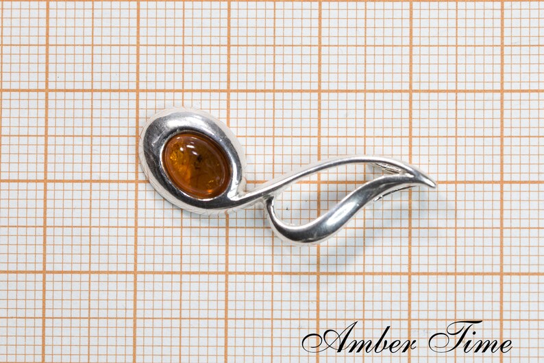 Silver Note Music Note ZB0196 Baltic Amber Note Tune Pendant /& Sterling Silver Ag 925