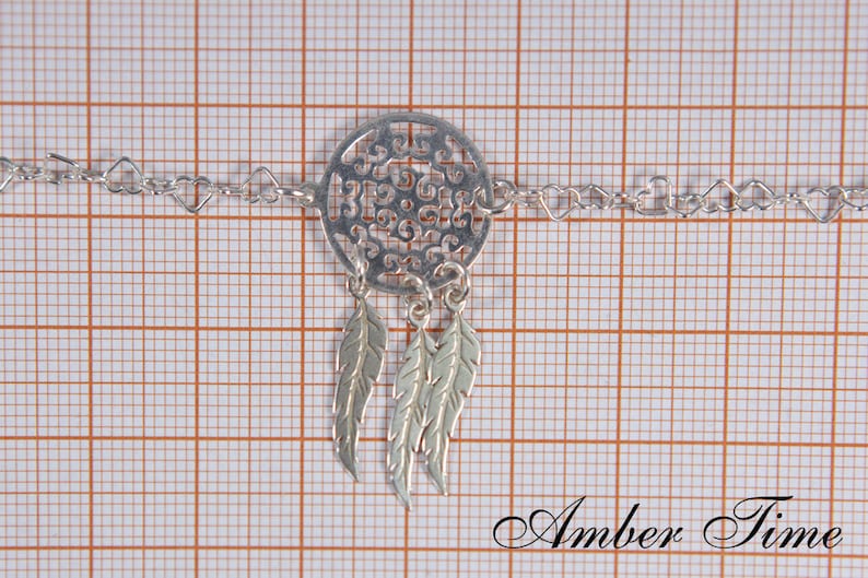 BS0002 Sterling Silver Ag 925 /& Dreamcatcher Bracelet