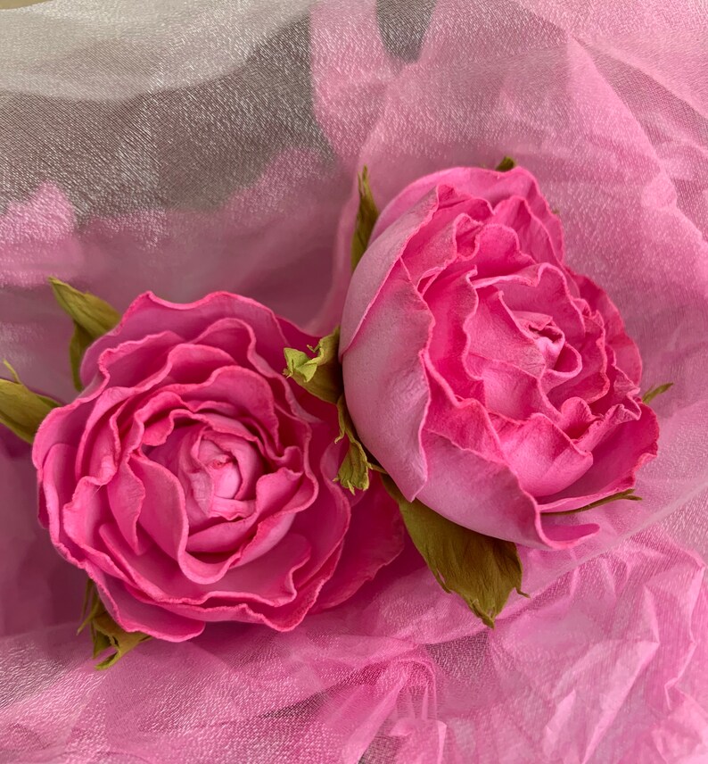 Rose Pink Hair Pins Bridal Flower Hair Pin Wedding Headpiece Etsy