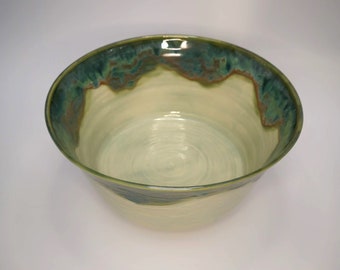ceramic bowl, extra large ceramic bowl, large green bowl, Large hand thrown bowl, fruit bowl, serving bowl, ornament