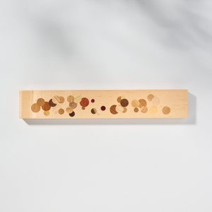 Multi Color Polka Dot Inlay Maple Wall Mounted Magnetic Knife Holder image 3