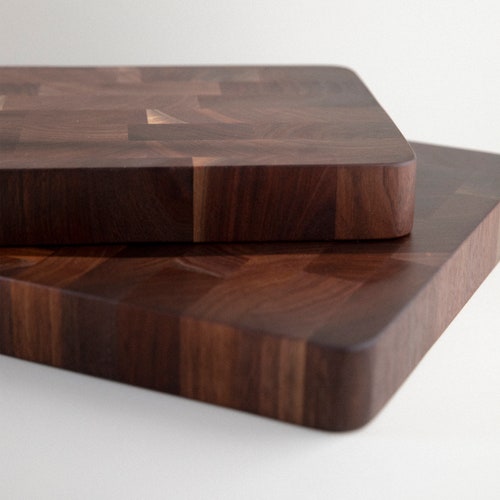 Large Walnut End Grain Cutting Board Made With Reclaimed Etsy