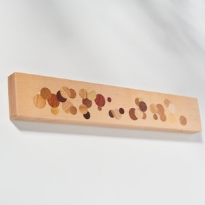 Multi Color Polka Dot Inlay Maple Wall Mounted Magnetic Knife Holder image 4