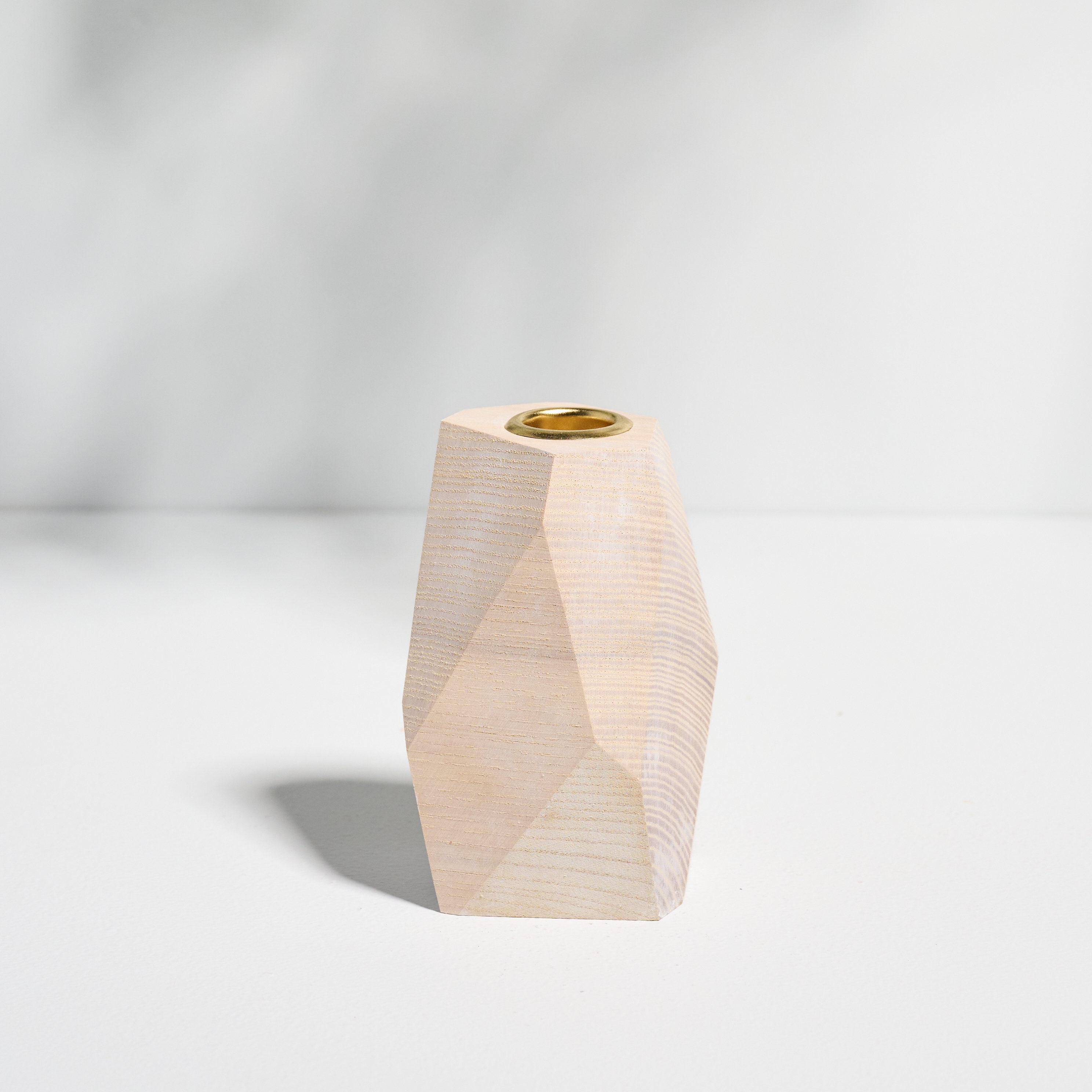 White Geometric Tapered Candlestick Holder - Etsy