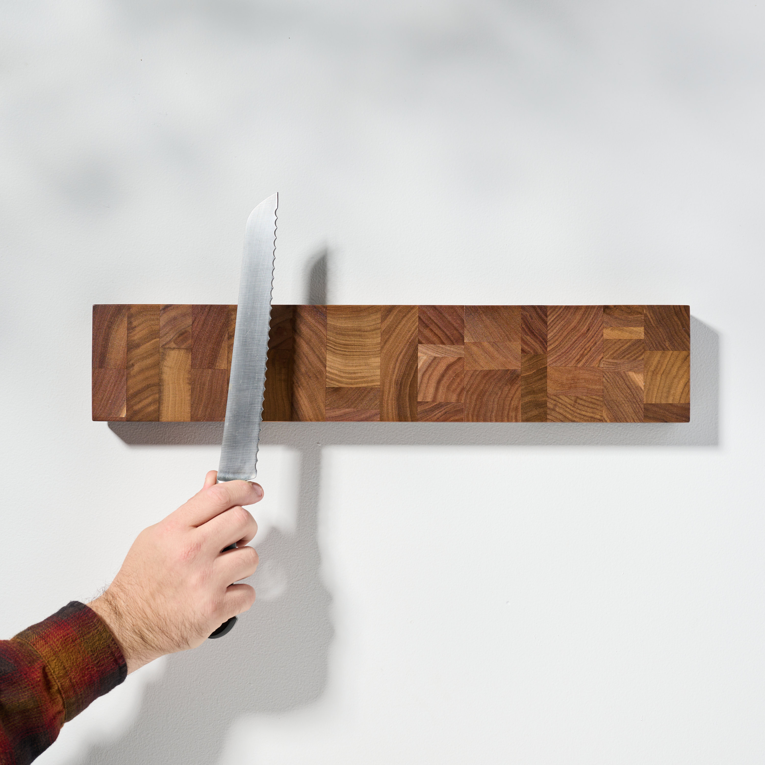 Walnut Magnetic Knife Block