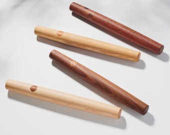 French Style Rolling Pin with Decorative Polka Dot Inlays