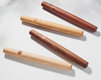 French Style Rolling Pin with Decorative Polka Dot Inlays