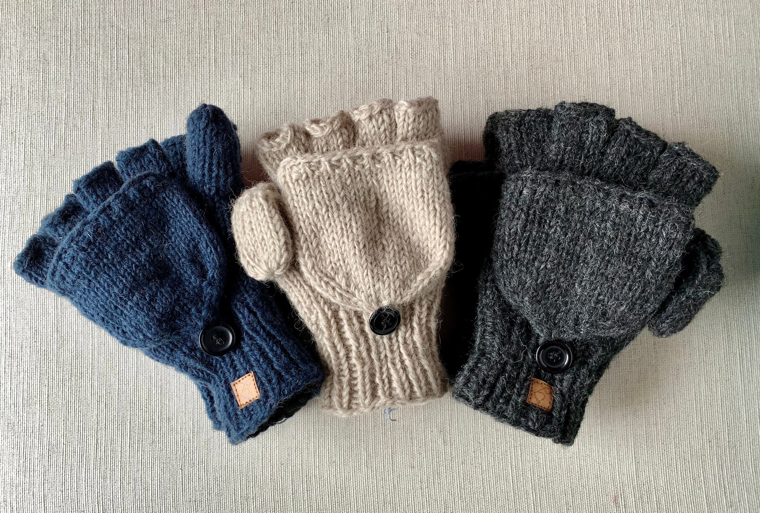 Modele pour moufles gants pour bébé en laine merinos et cachemire