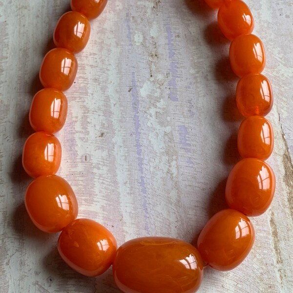 Big Bead Necklace Etsy