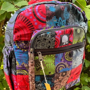 Patchwork RUCKSACK, BACKPACK. Handmade Cotton BAG. Boho, Ethnic Fairtrade Accessories
